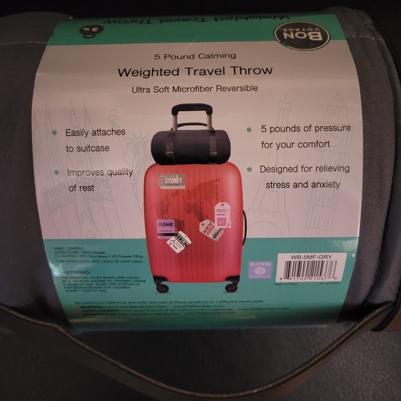 Bon Voyage Weighted Travel Throw - Picture 3 of 5